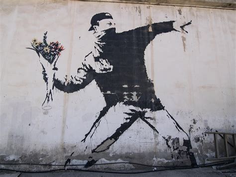 banksy flower thrower date